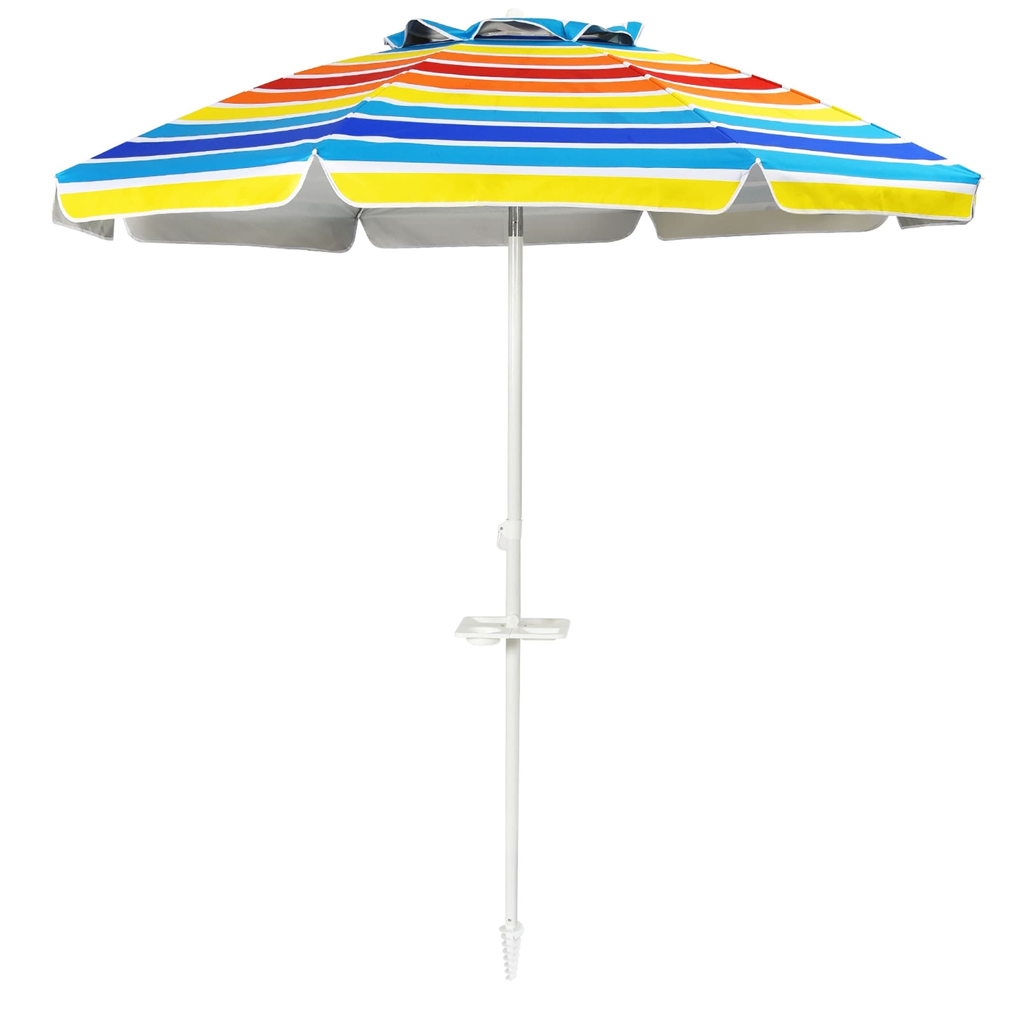 CASAINC 7.2-ft Multicolor Push-button Tilt Market Patio Umbrella