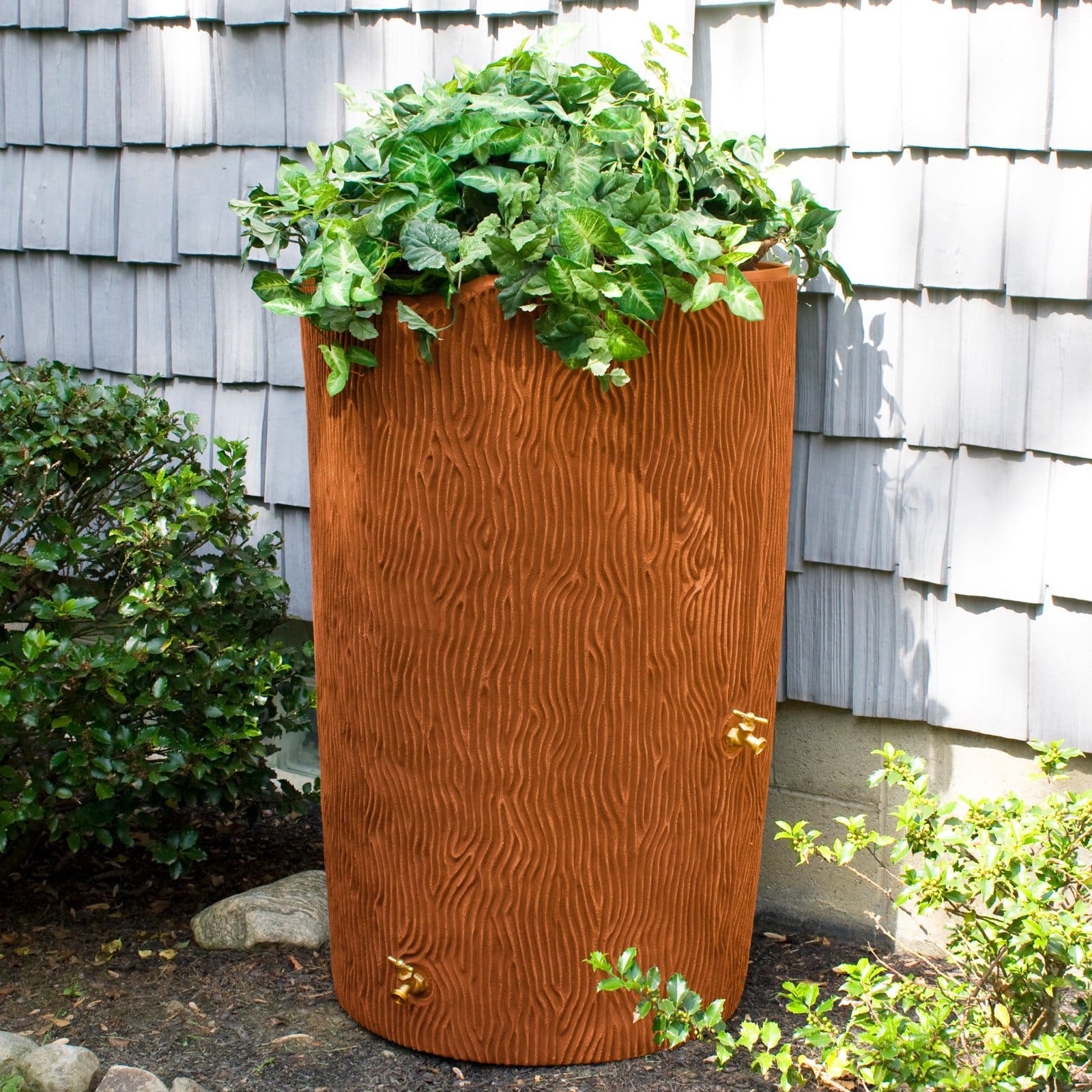 Good Ideas Impressions Bark 50 Gallon Rain Saver - Sandstone