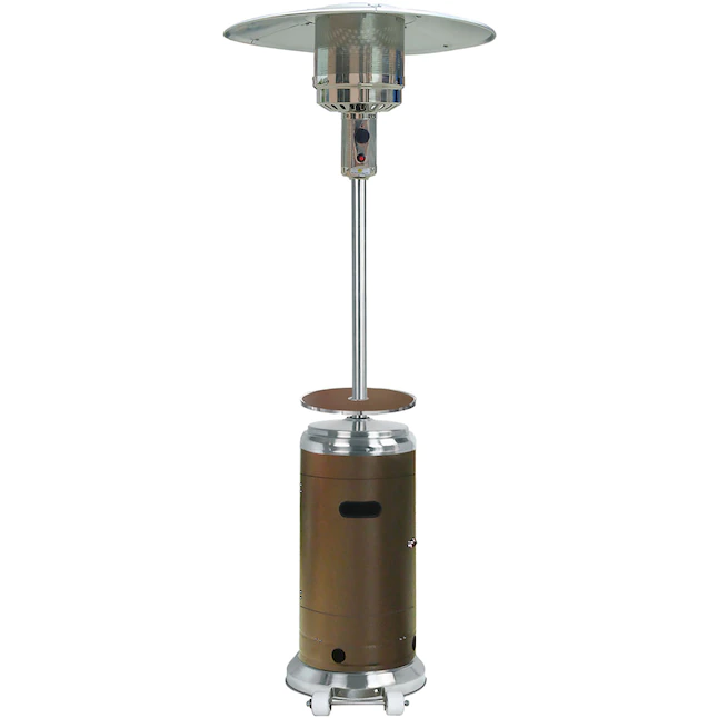 Hanover 48000-BTU Bronze/Stainless Steel Floorstanding Liquid Propane Patio Heater (HAN002BRSS)
