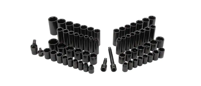1/2 in. Drive SAE/Metric Impact Socket Set (64-Piece)