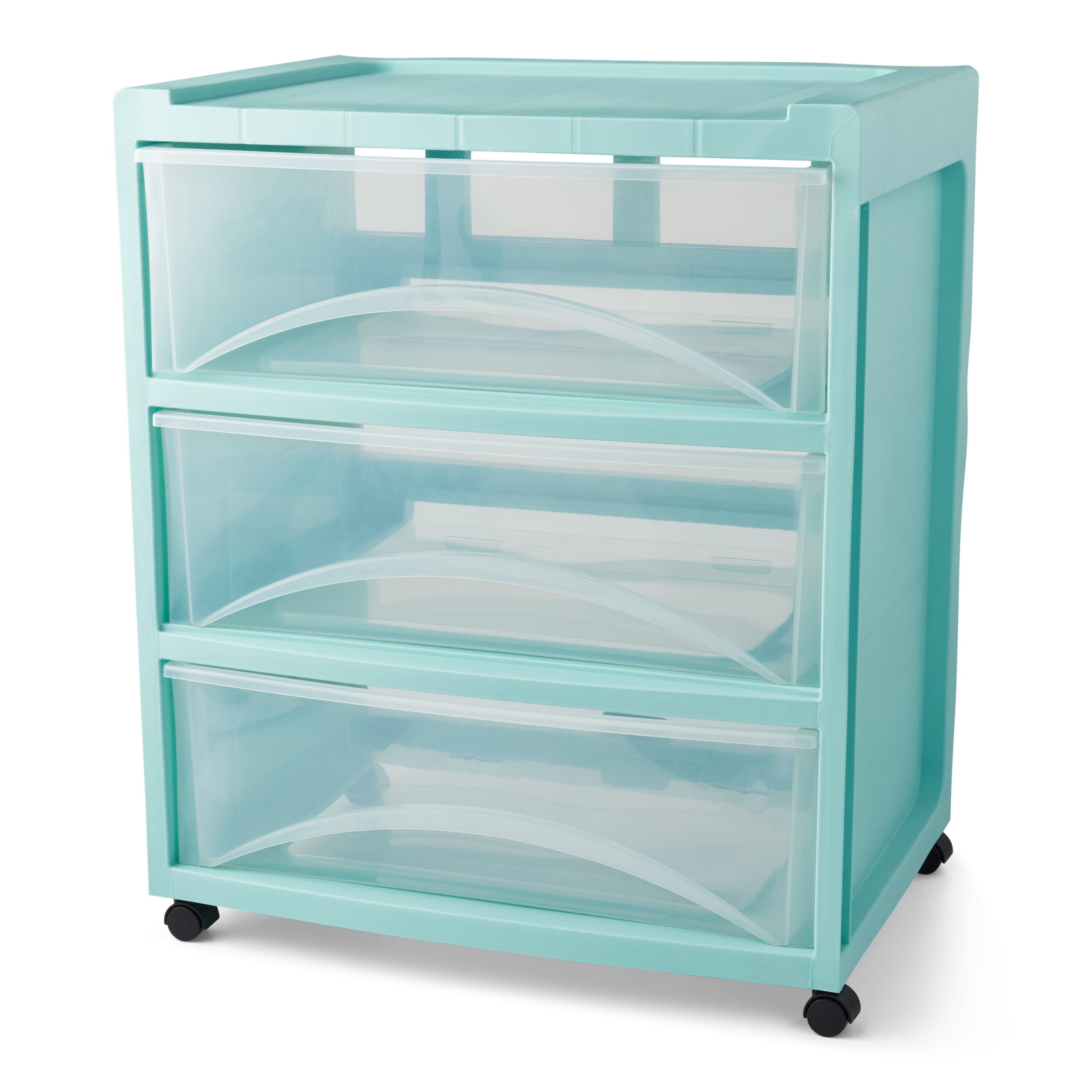 Mainstays 3 Drawer Wide Mint Storage Cart. File Cabinet for A4 And Larger Files