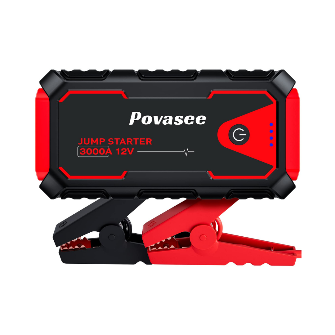 Povasee Jump Starter 3000A Peak Jump Starter Battery Pack. 12V Jump Box for Car Battery up to 10L Gas or 8L
