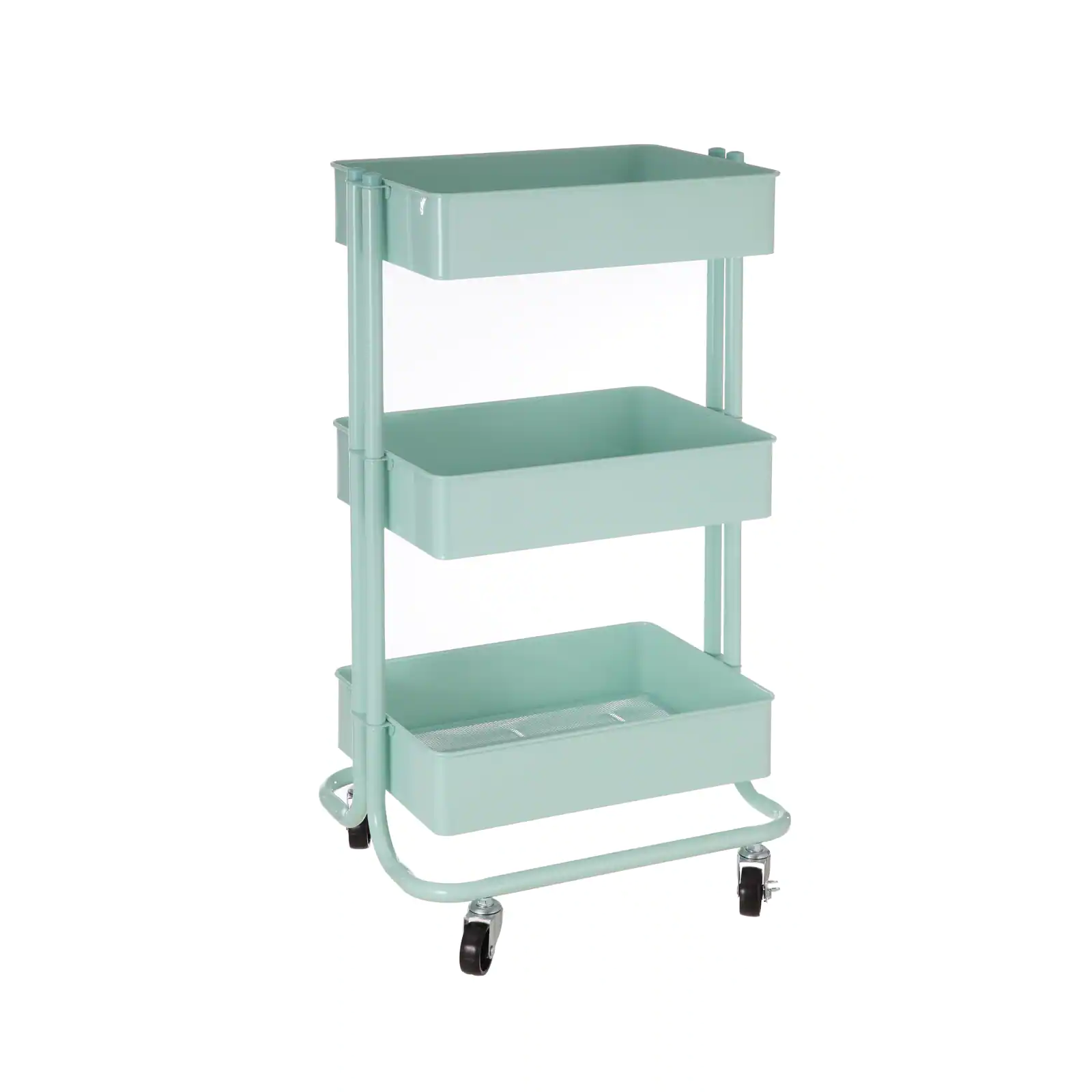 Simply Tidy Lexington 3-Tier Rolling Cart. Mint