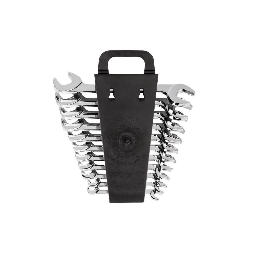 TEKTON WAE91103 Angle Head Open End Wrench Set. 11-Piece (1/4-3/4 in.) - Holder