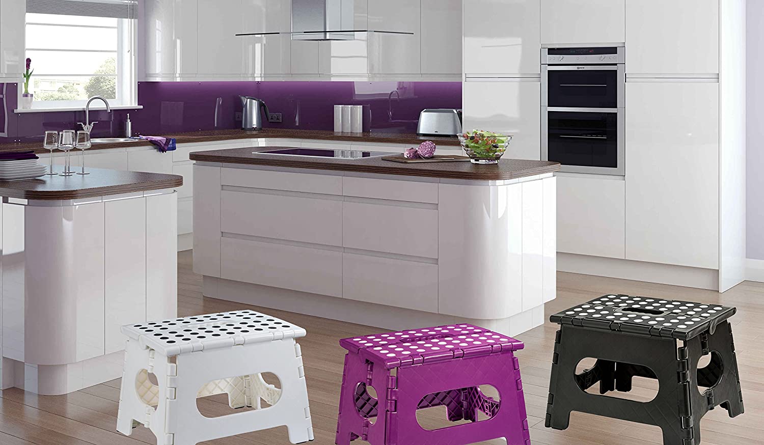 Folding Step Stool - The Lightweight Step Stool. Black