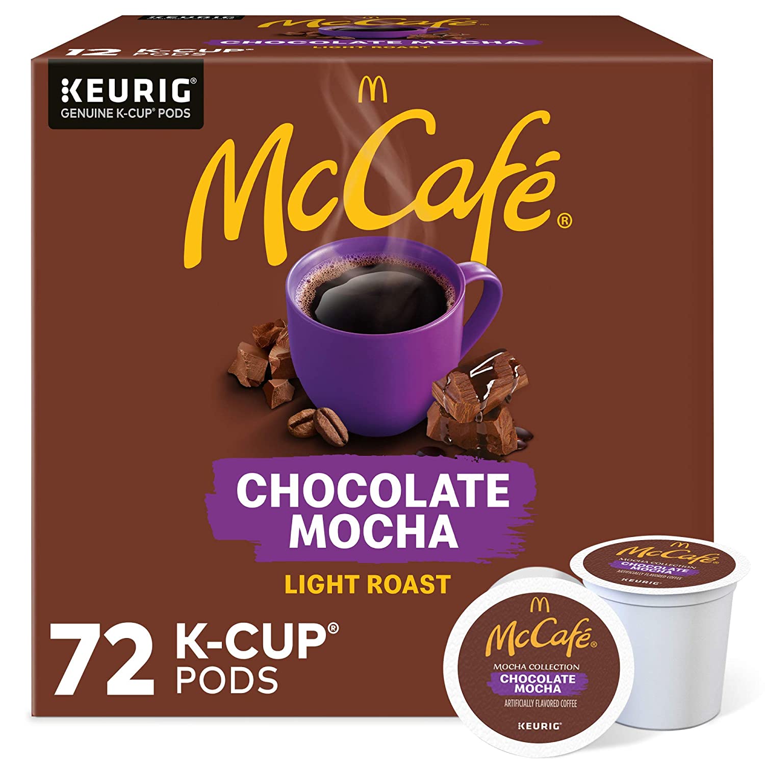 McCafe Chocolate Mocha. Single Serve Coffee Keurig K-Cup Pods. Flavored Coffee. 12 Count (Pack of 6)