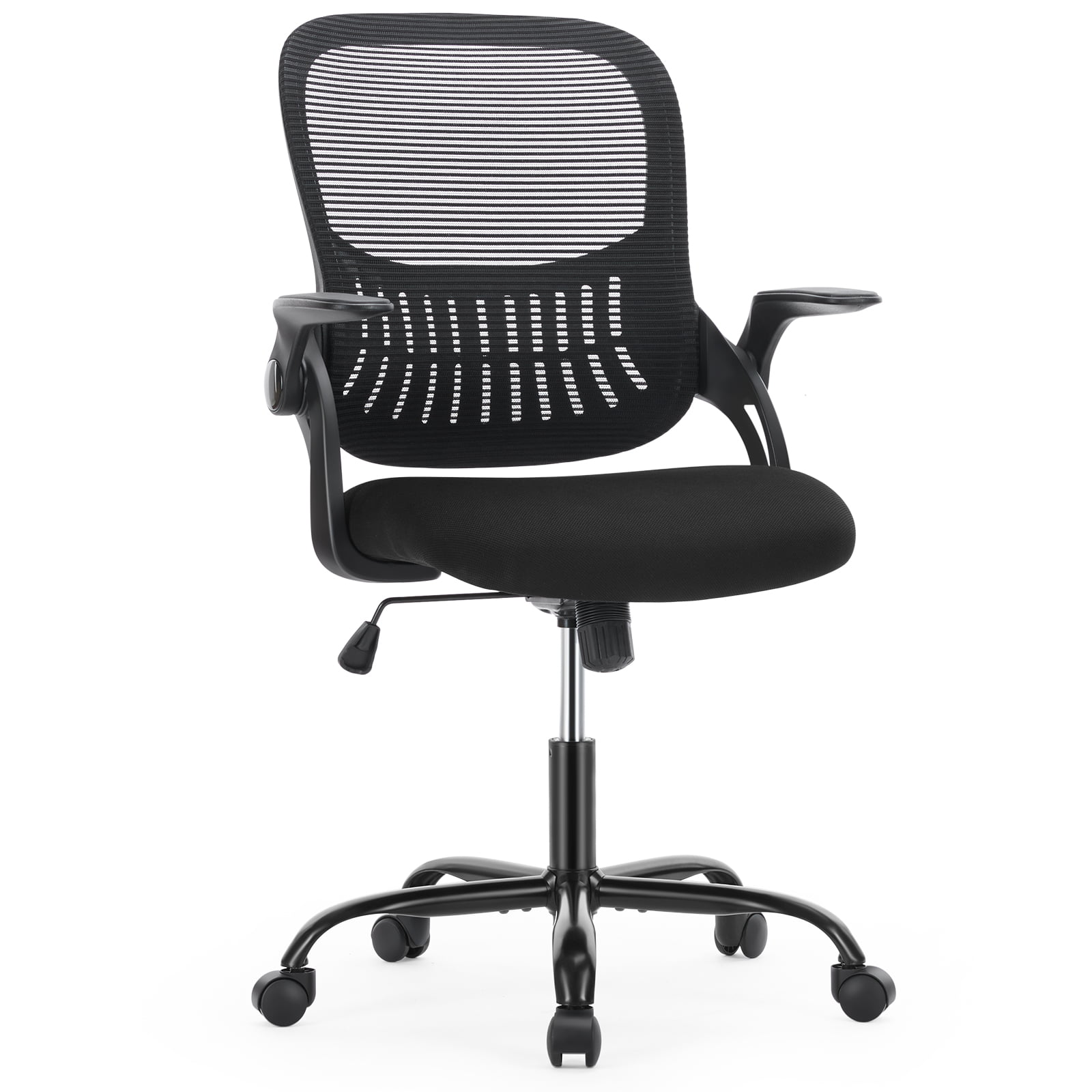 Ergonomic Office Chair. Mesh Computer Chair Home Office Desk Chairs with Flip-Up Arms. Height Adjustable. Rolling Swivel Chair with Lumbar Support . Tilt and Lock. Black