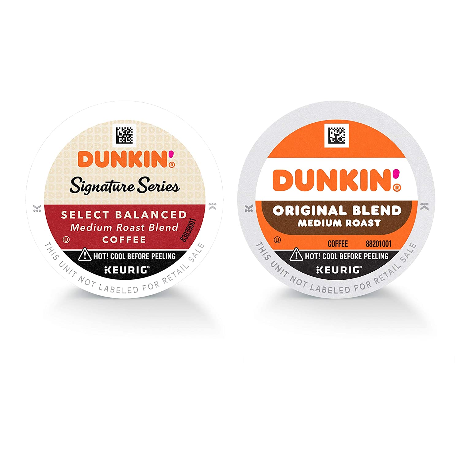 Dunkin- Coffee. Original Blend & Signature Series Select Balanced Blends Medium Roast Coffee. K Cup Pods for Keurig Coffee Makers. 60 Count