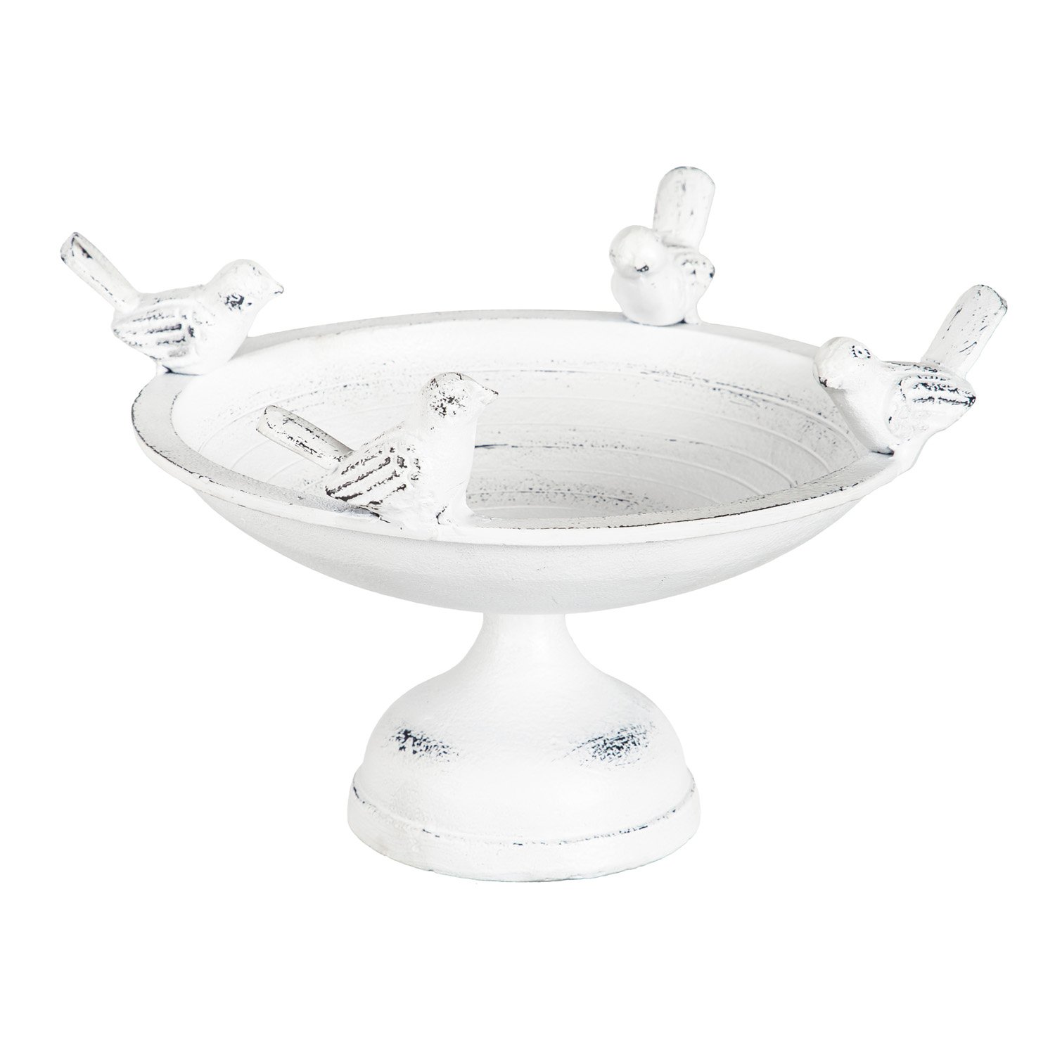 Perched Birds Metal Tabletop Bird Bath
