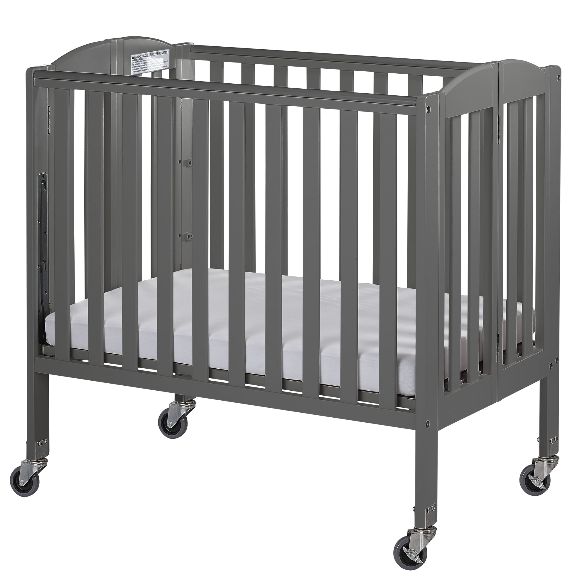 Dream On Me. 3 in 1 Birch Folding Portable Crib - Storm Gray