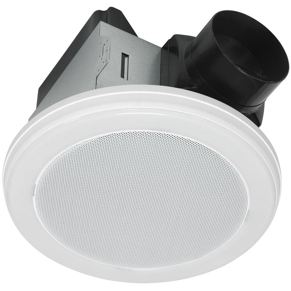 HOMEWERKS 7130-18-BT 80 CFM Ceiling Mount Bathroom Exhaust Fan with Bluetooth Speaker and LED Light