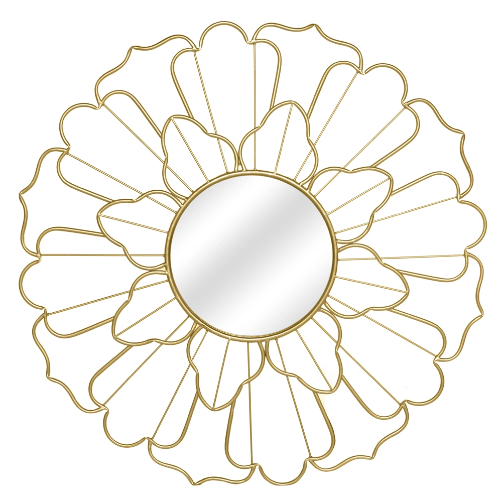 DISCOUNTTODAY Iron Wall Mirror Decorative Mirror XH 35.5 x 0.8