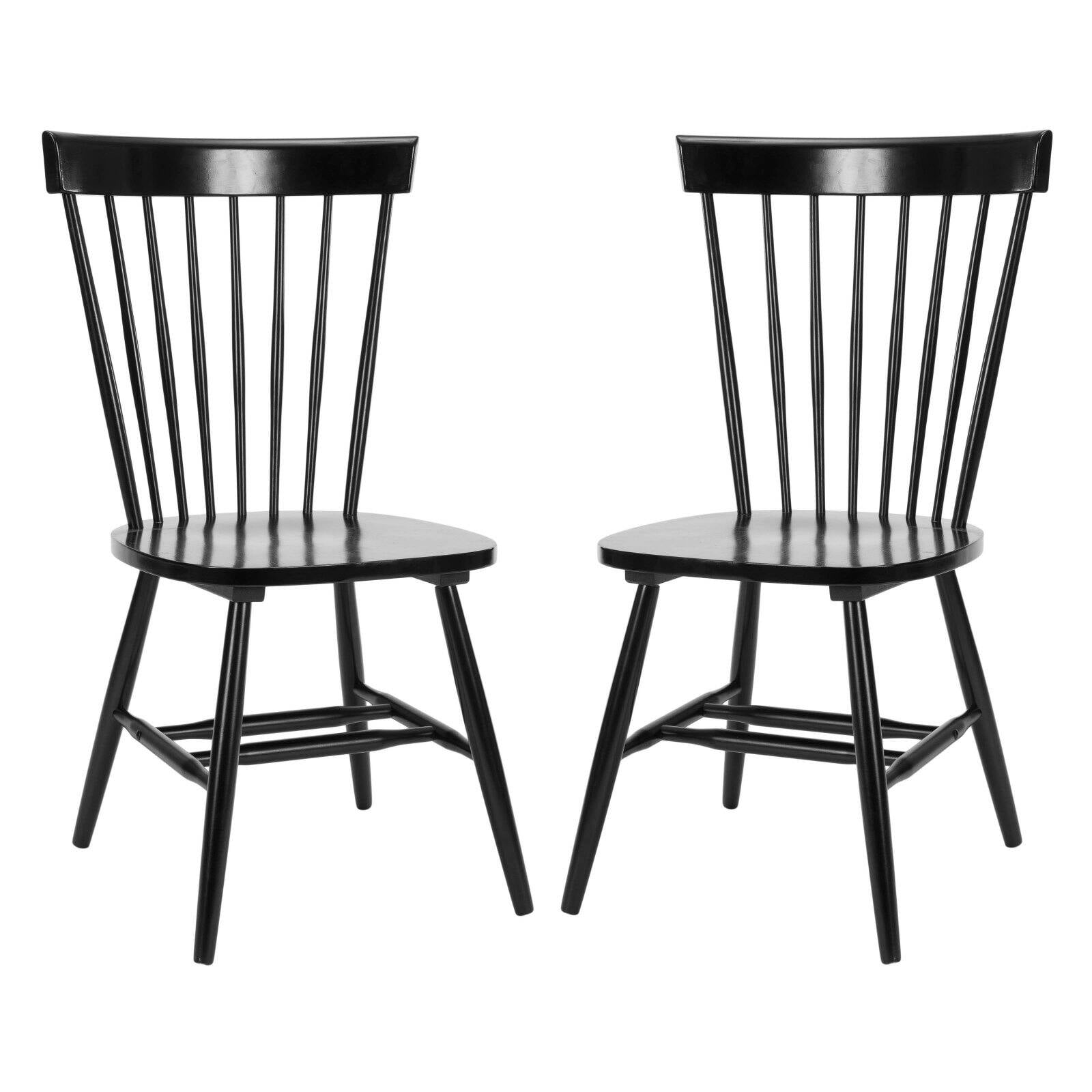 SAFAVIEH Parker 17”H Spindle Dining Chair Set of 2 Black