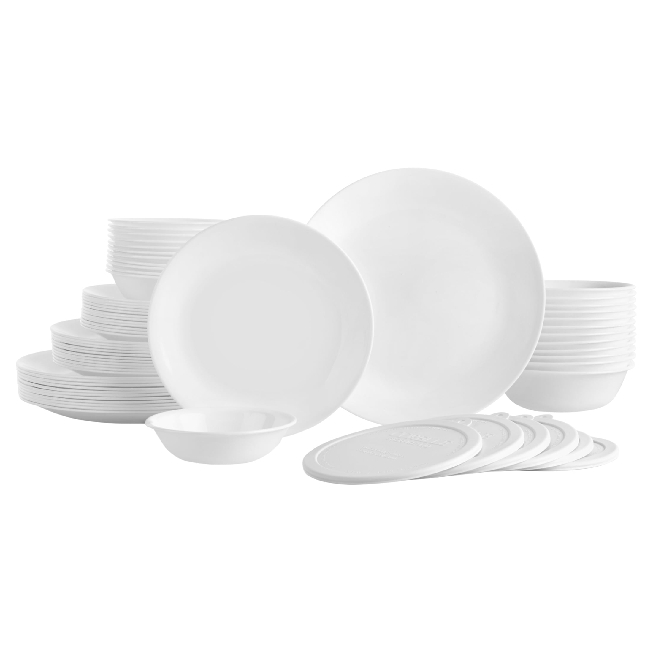 Corelle Livingware Winter Frost White. 66 Piece. Dinnerware Set