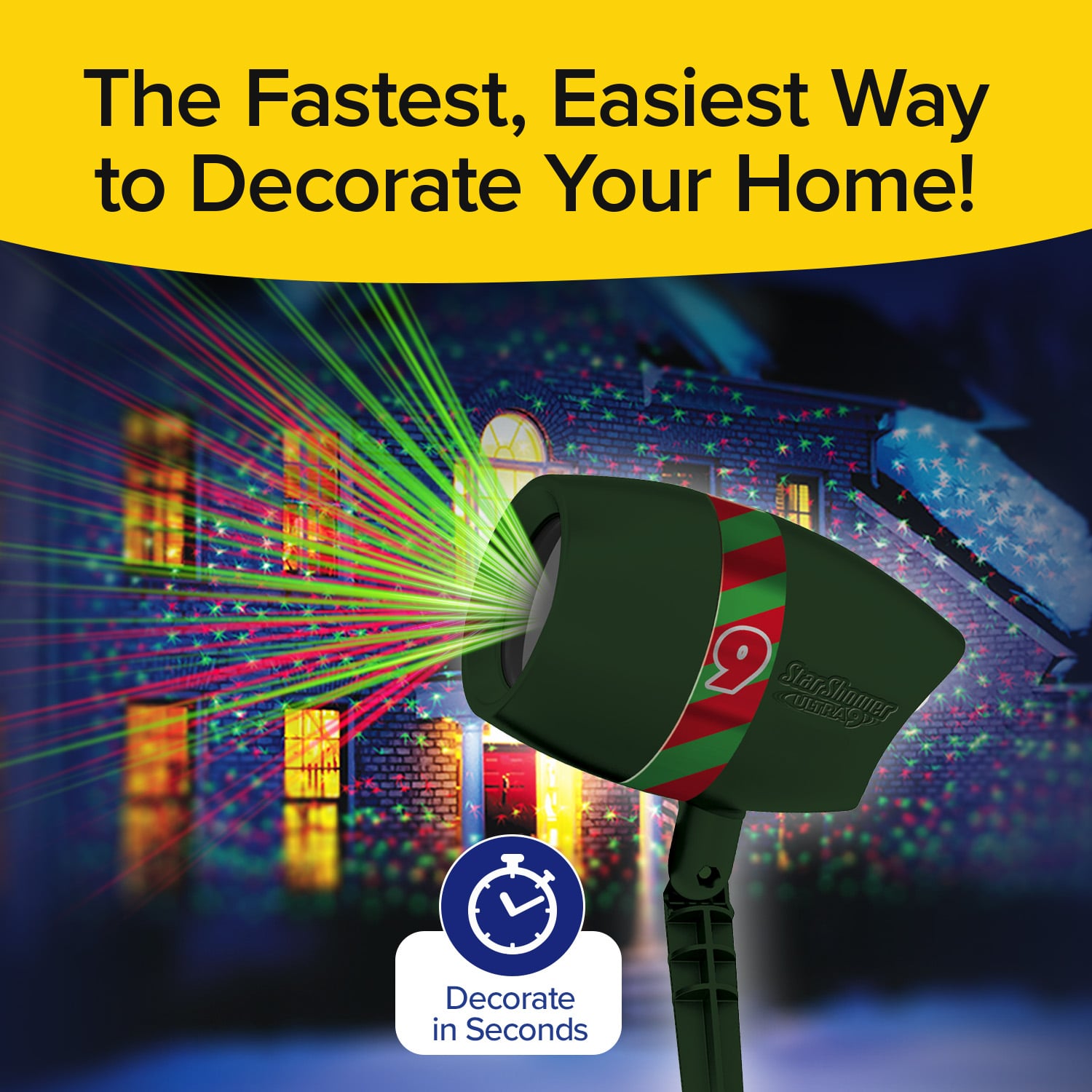 Star Shower Ultra 9 AS-SEEN-ON-TV. New 2022 Model w/ 9 Unique Light Patterns