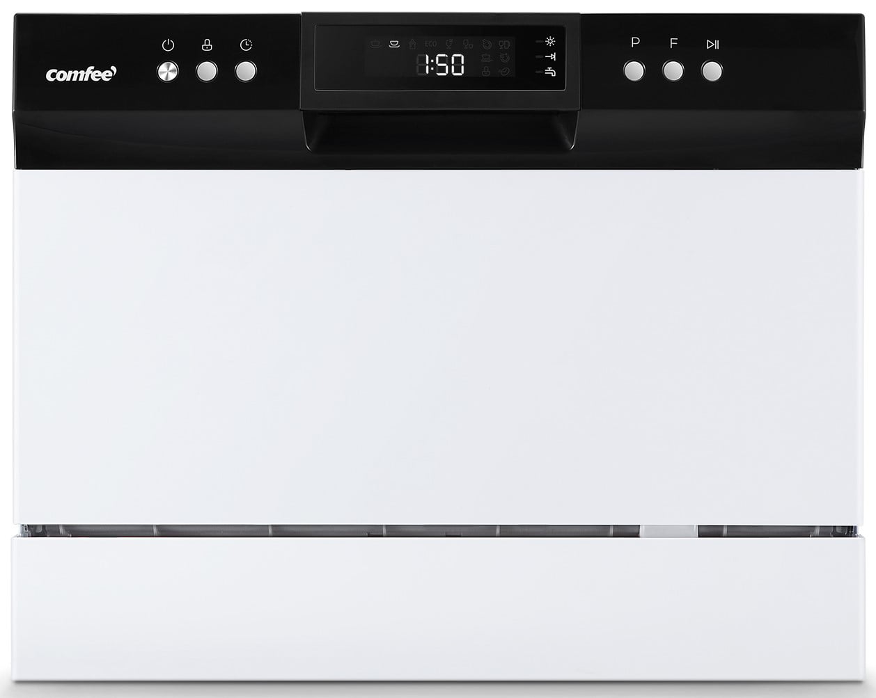 Comfee 6-Place Setting EnergyStar Compact Countertop Dishwasher with 8 Cleaning Settings. CDC22P1AWW. White