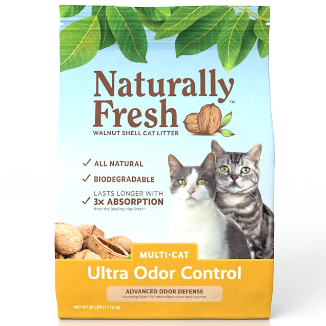 Naturally Fresh Ultra Odor Control Quick-Clumping Natural Multi-Cat Walnut Cat Litter. 26 lbs.