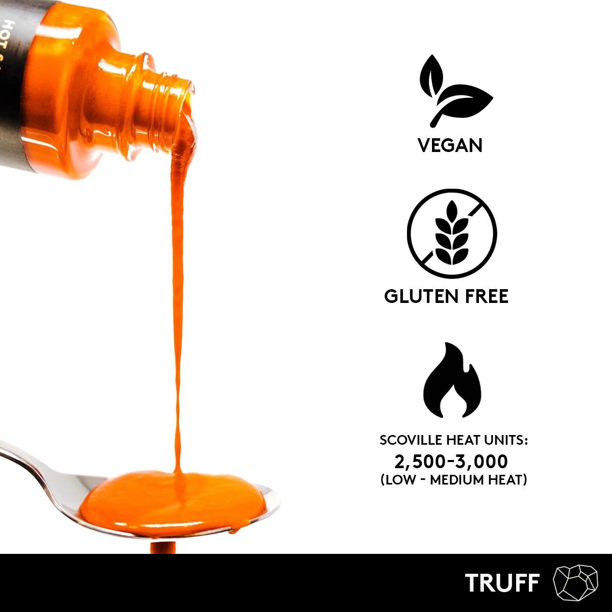 TRUFF Hot Sauce. Gourmet Hot Sauce with Ripe Chili Peppers. Black Truffle Oil. 6 oz