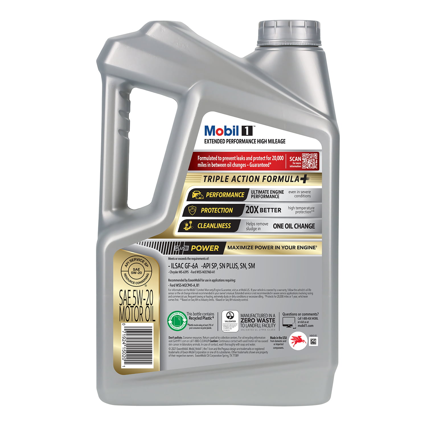 Mobil 1 Extended Performance High Mileage Full Synthetic Motor Oil 5W-20. 5 qt (3 Pack)