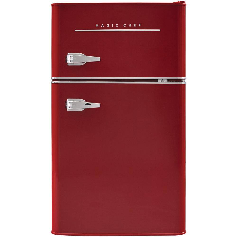Magic Chef HMCR320RE Retro 3.2 cu. ft. 2 Door Mini Fridge in Red
