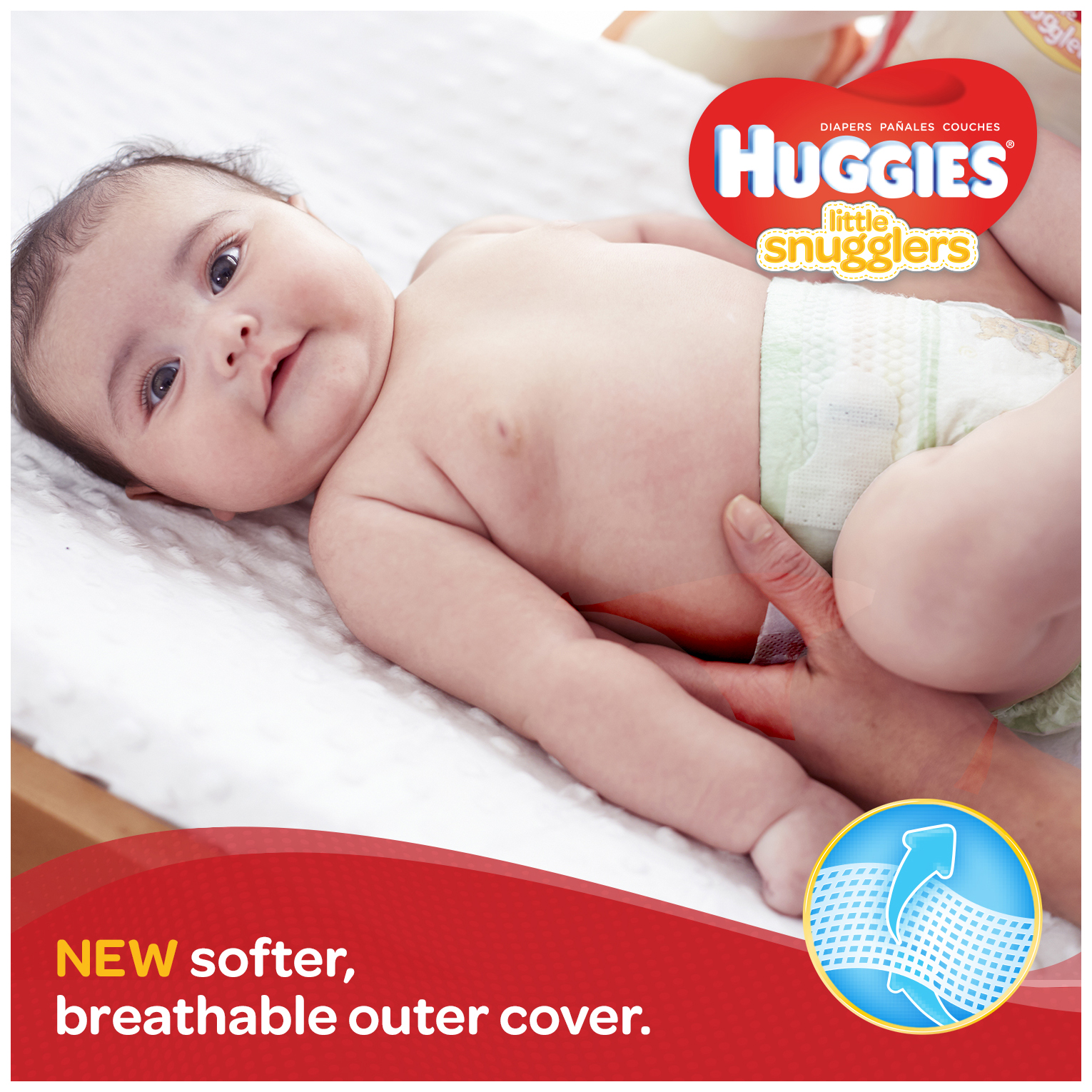 HUGGIES Little Snugglers Diapers. Size 3. 124 Diapers