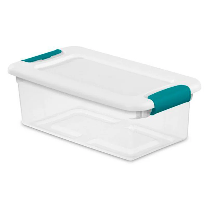 Sterilite Plastic 6 Quart Storage Box Container with Latching Lid. 60 Pack