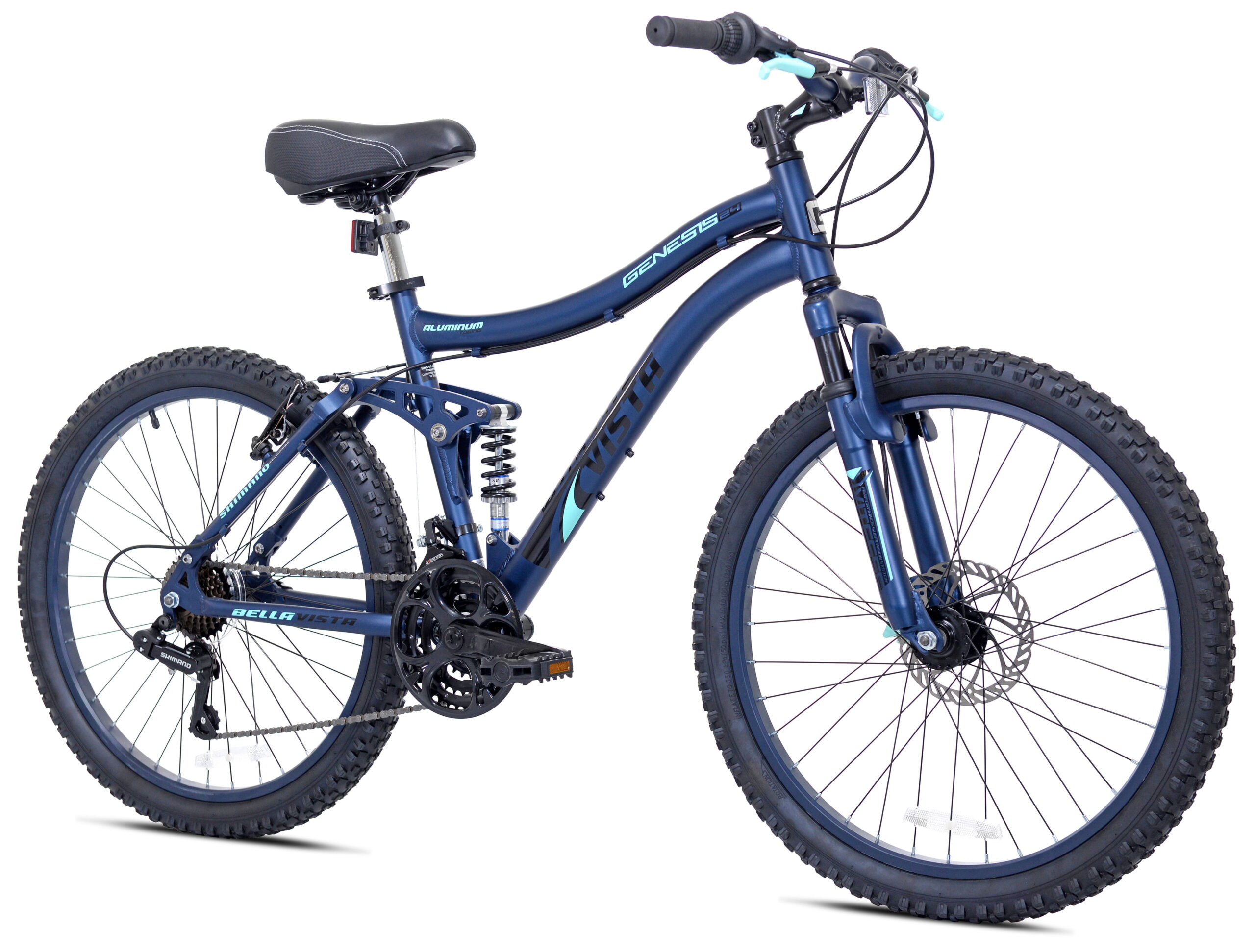 Genesis 24″ Bella Vista Girl-s Full Suspension Mountain Bike. Blue