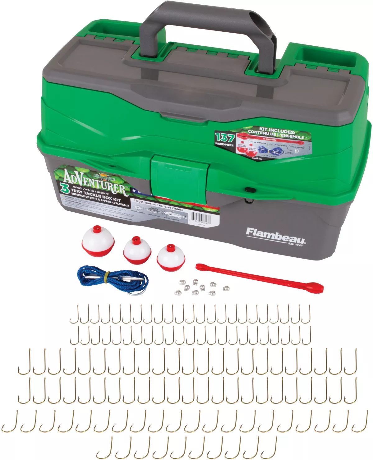 Flambeau Adventurer 3-Tray 137-Piece Tackle Box Kit