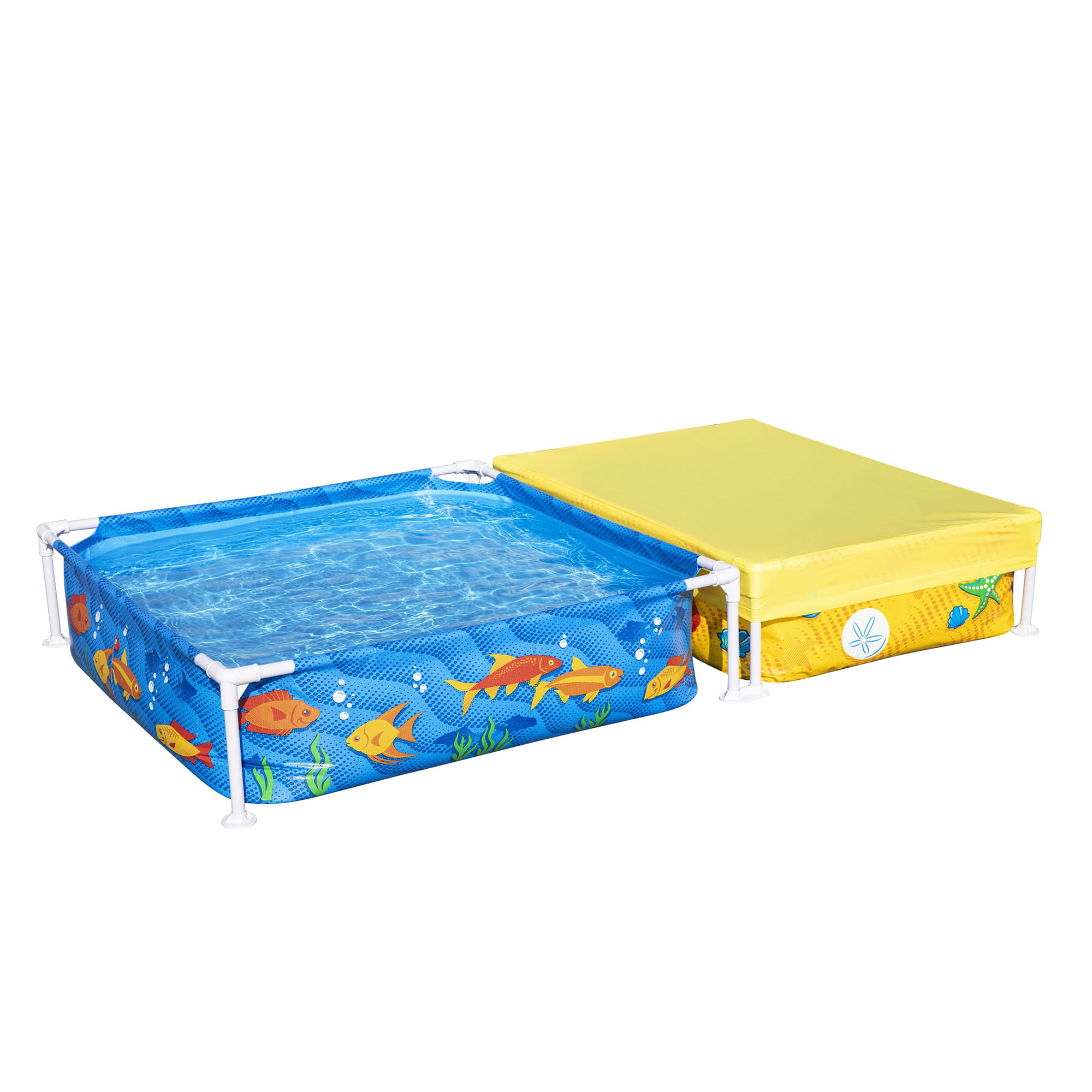 H2OGO! My First Frame Above Ground DuraPlus Kiddie Pool & Sandpit w/Cover