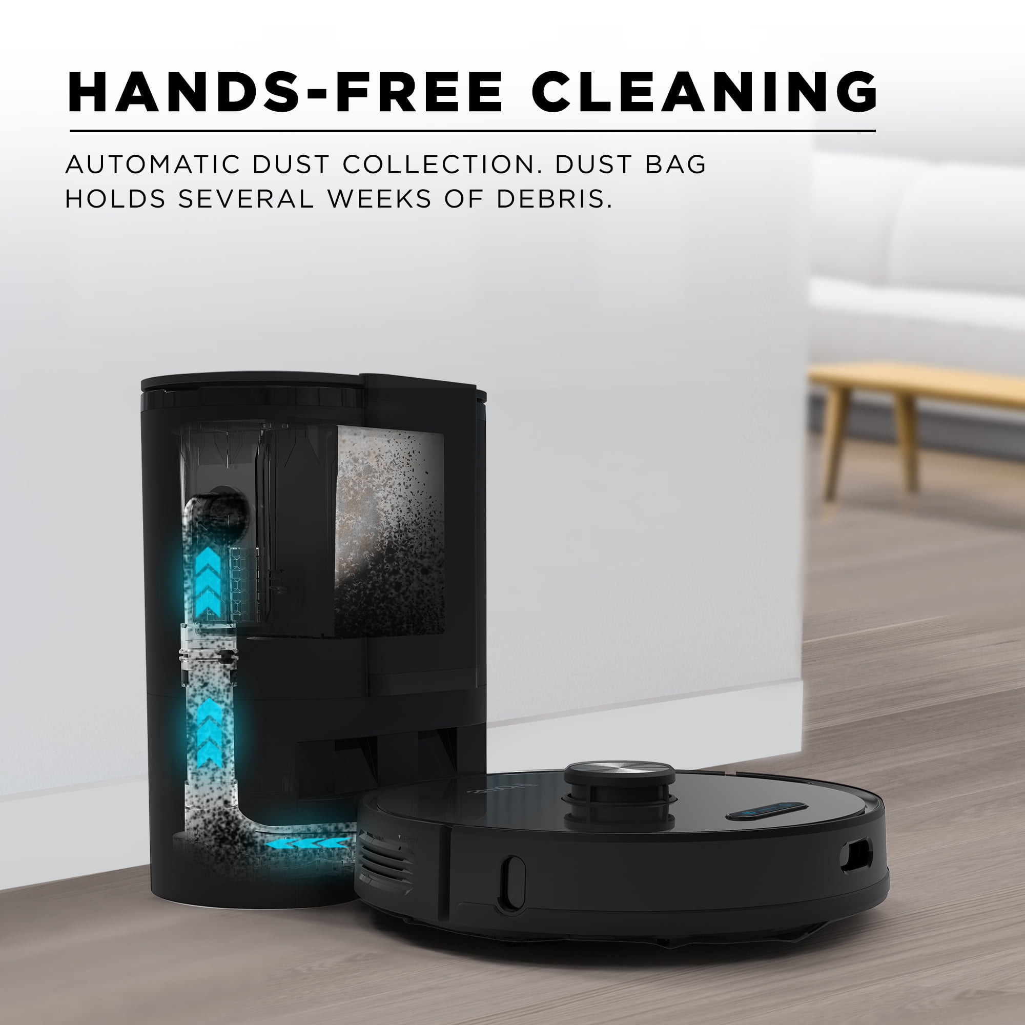 iHome AutoVac Nova Self Empty Robot Vacuum and Mop. Laser and HomeMap Navigation. Google and App Control