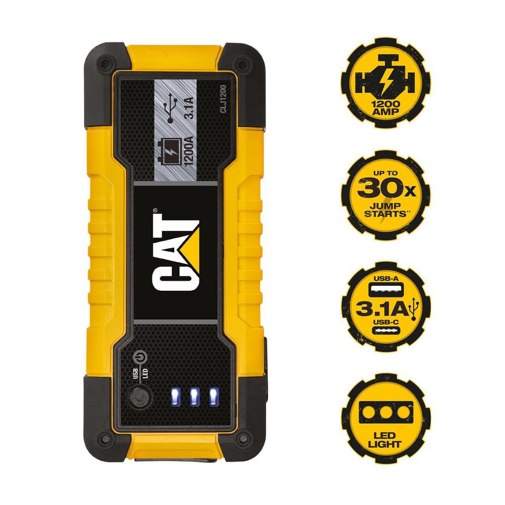 CAT CLJ1200 1200-Peak Amp Li-Ion Jump Starter with USB Portable Power