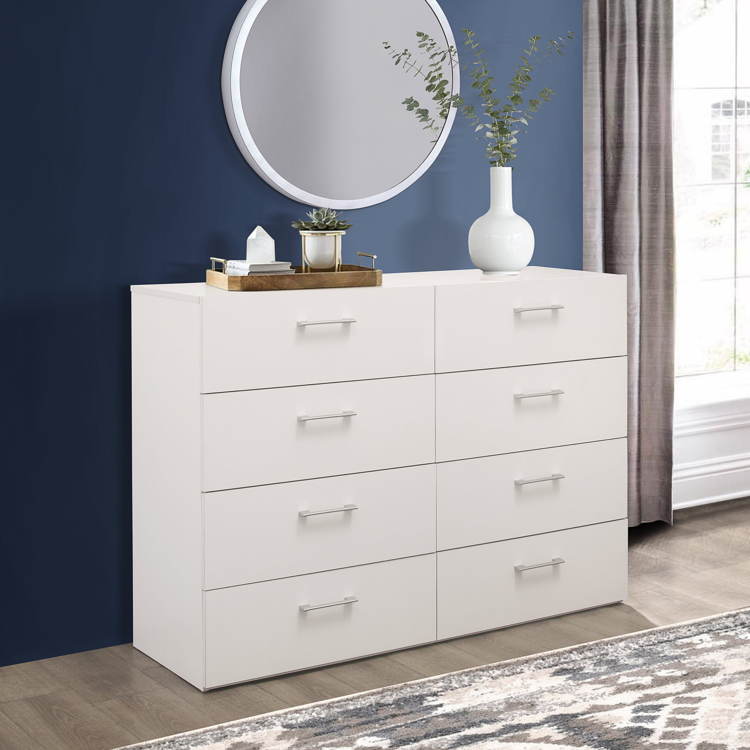 Lundy 8-Drawer Dresser. White. by Hillsdale Living Essentials