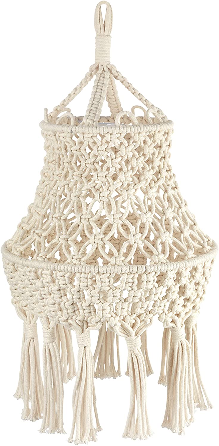 Bellini Boho Lamp Shade. Macrame Lamp Shade. Pendant Lamp Shade