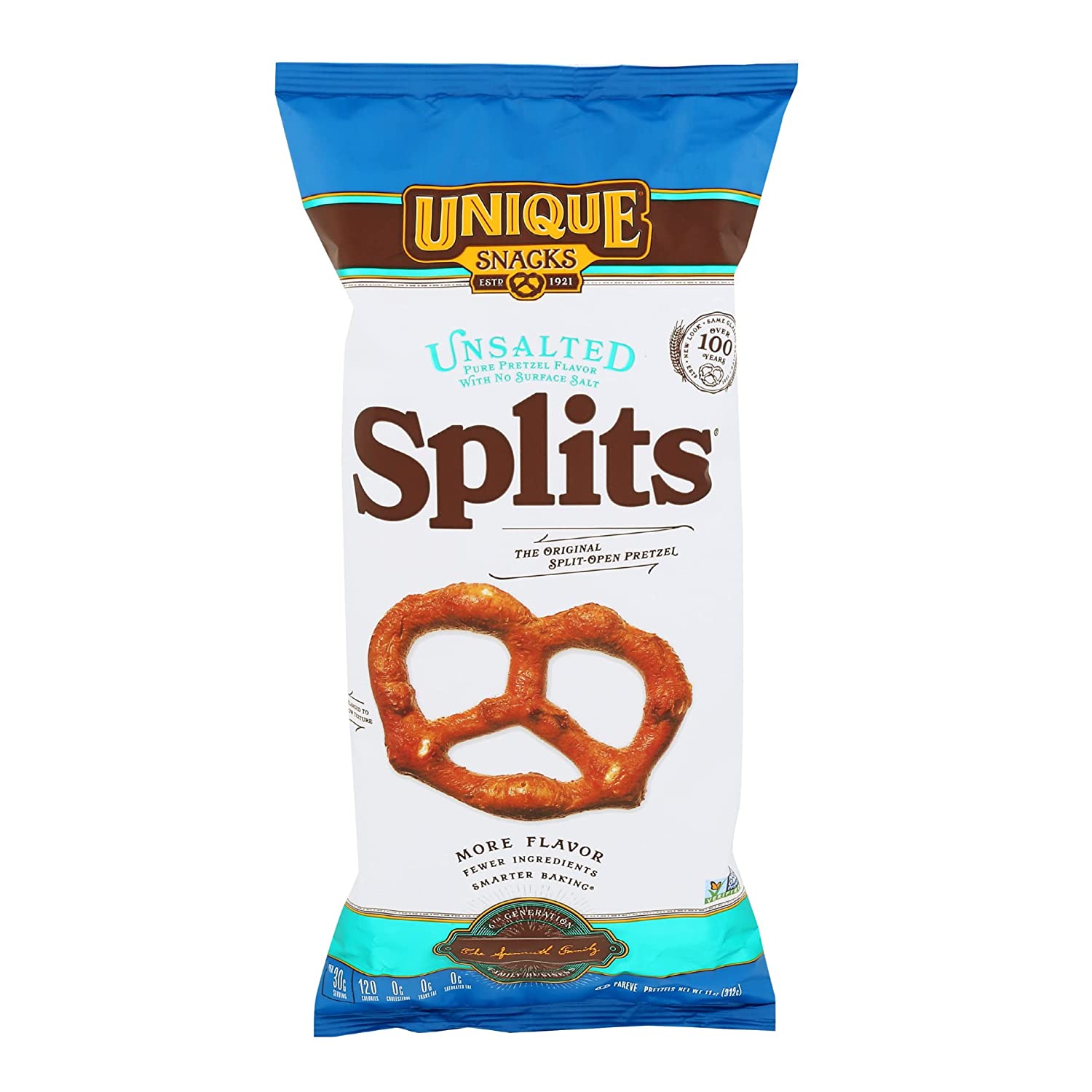 Unique Snacks Unsalted Splits. Delicious. Vegan. Homestyle Baked. Certified OU Kosher and Non-GMO. 11 Ounce Bag (Pack of 12)