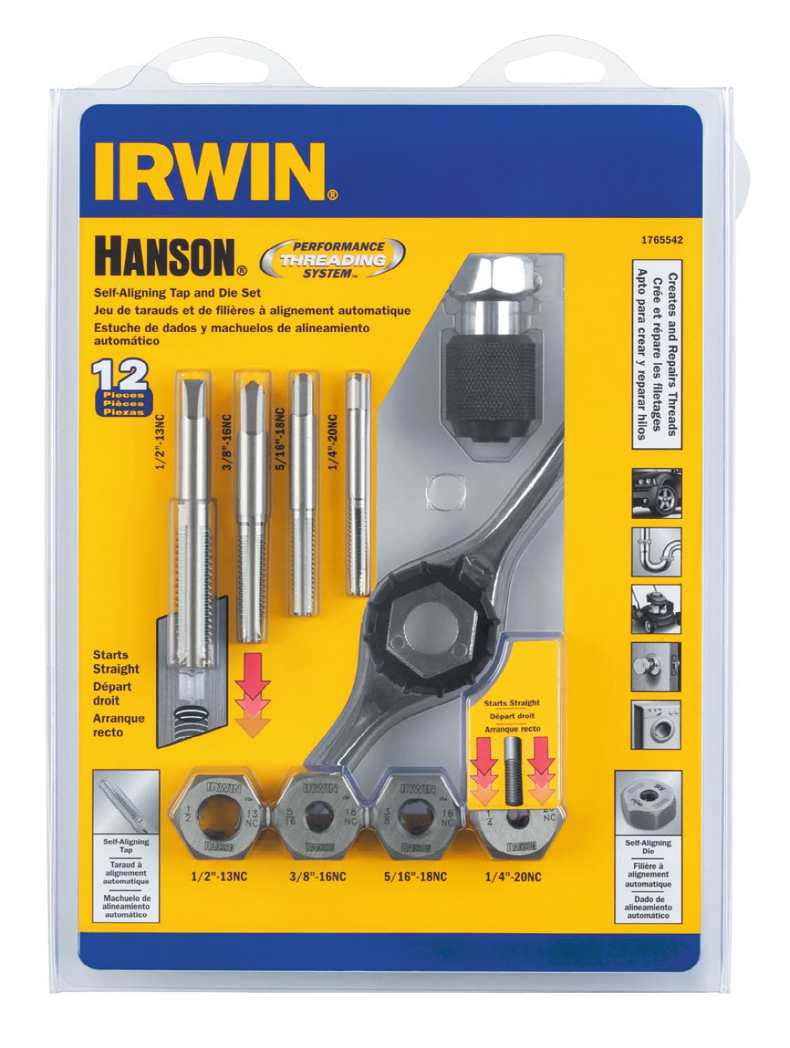 IRWIN Hanson 12-Piece Standard (Sae) Tap and Die Set