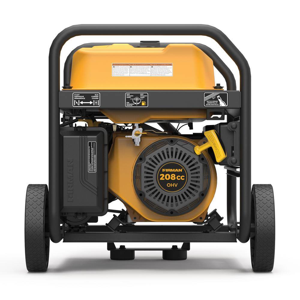 FIRMAN P03634 4.550-Watt/3.650-Watt Gas Recoil Start Portable Generator Powered RV Ready with CO Alert Technology