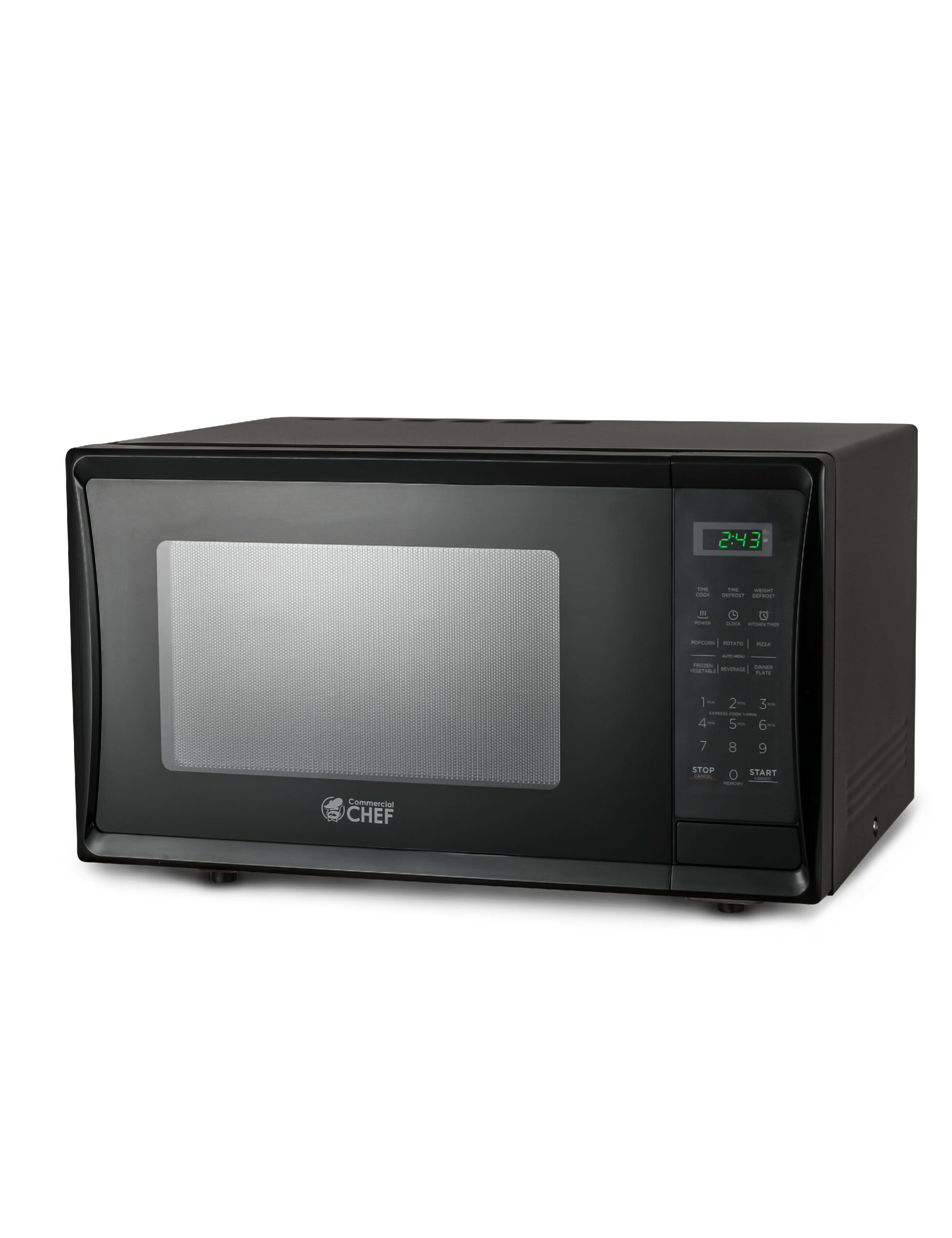 COMMERCIAL CHEF CHM11MB 1.1 cu. ft. Countertop Microwave with Digital Display. Black