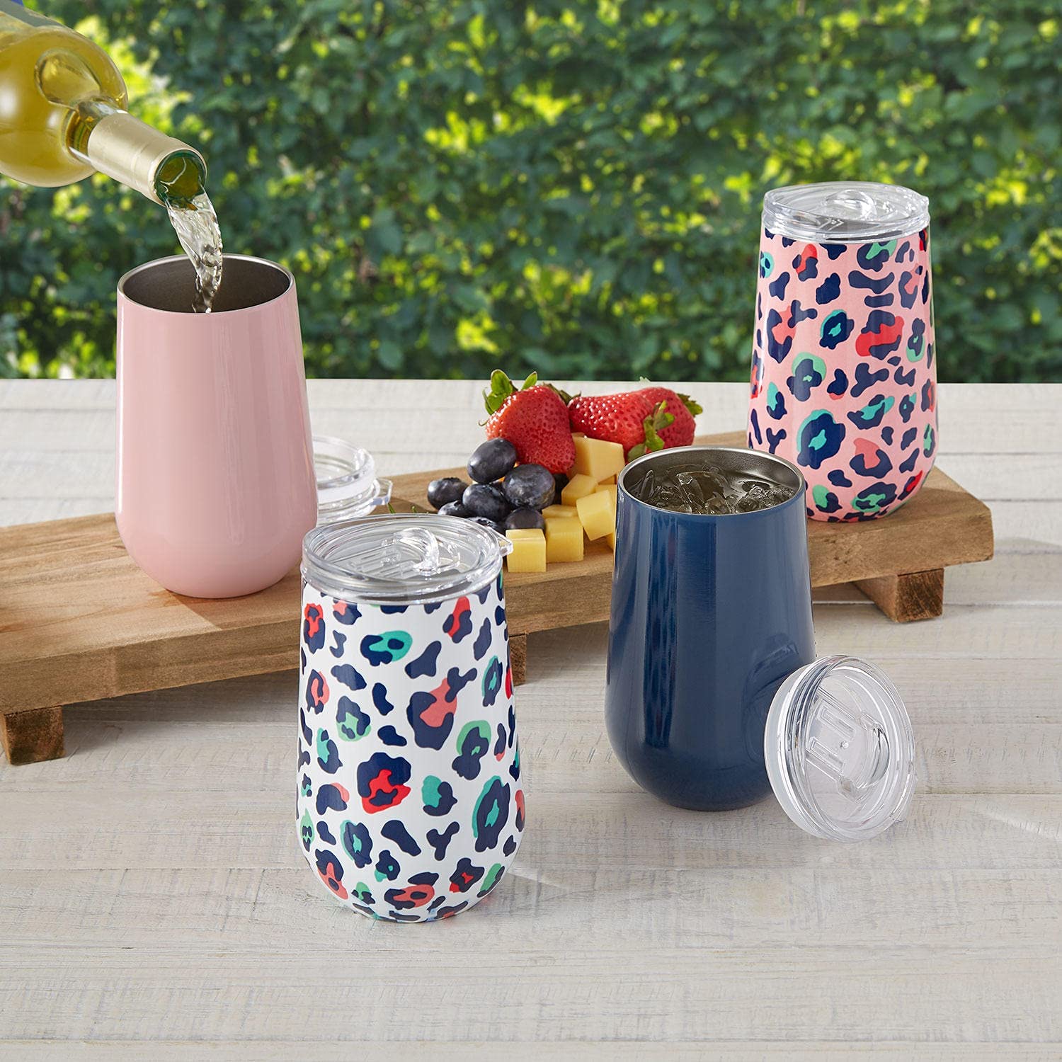 Member-s Mark 16-Ounce Stainless Steel Insulated Tumblers with Lids. 4-Pack (Cheetah)