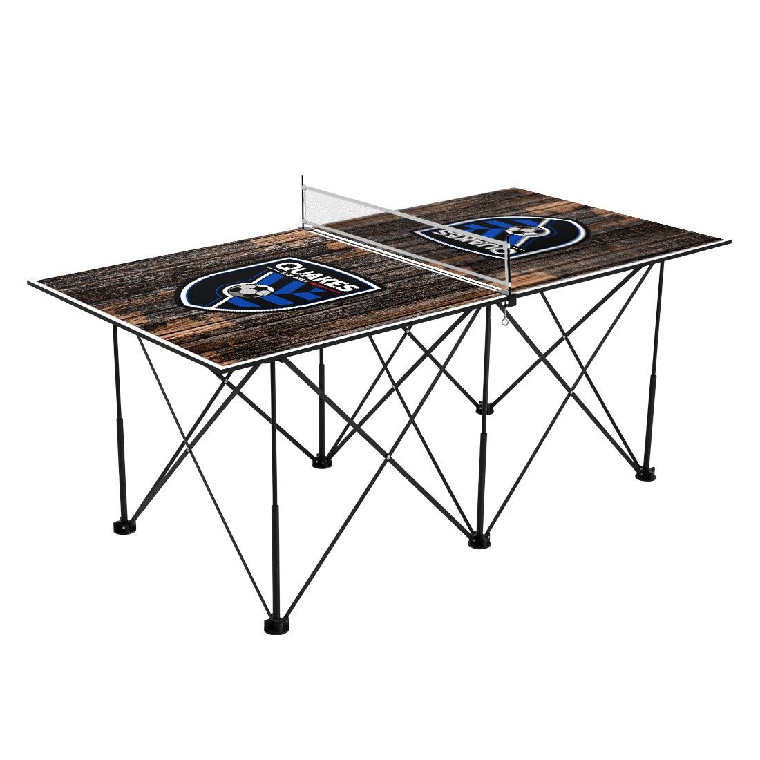 San Jose Earthquakes 6′ Weathered Pop Up Table Tennis Set