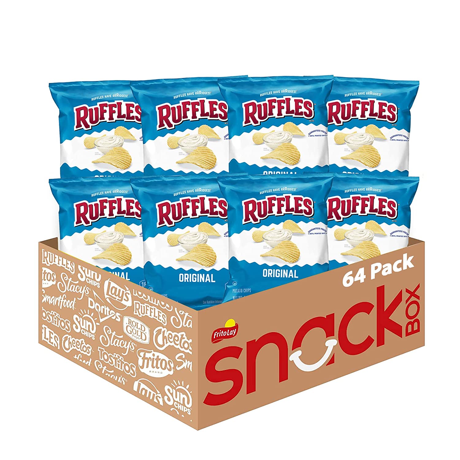 Ruffles Original Potato Chips. 1.5 Ounce (Pack of 64)