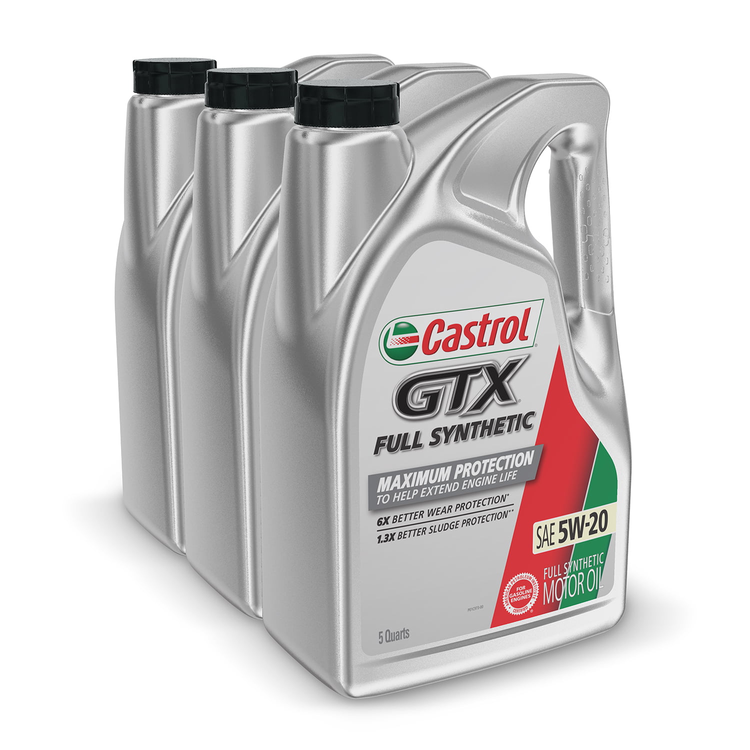 Castrol GTX Full Synthetic 5W-20 Motor Oil. 5 Quarts. Case of 3