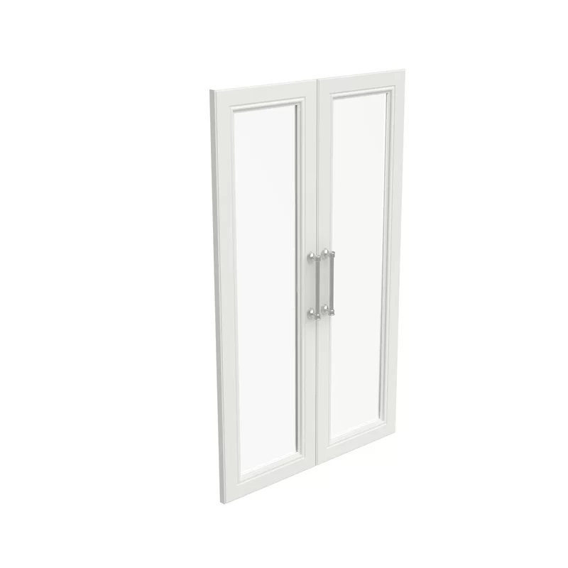 ClosetMaid 4595 Modular Storage Pair Set. 2 Glass Pane Doors. Wood Closet Organizer Shaker Style. Add On Accessory for Shelf Units. White. 34.88″ H x 21.02″ W x 1.81″ D