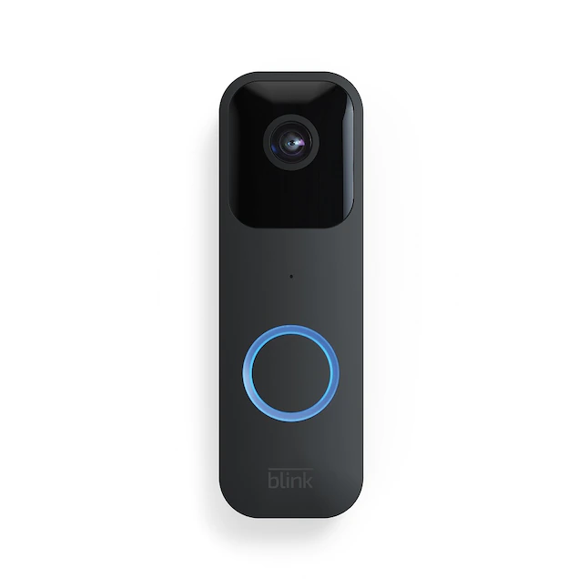 Blink  Video Doorbell Wired or Wireless Wi-fi Compatibility Smart Video Doorbell - Black
