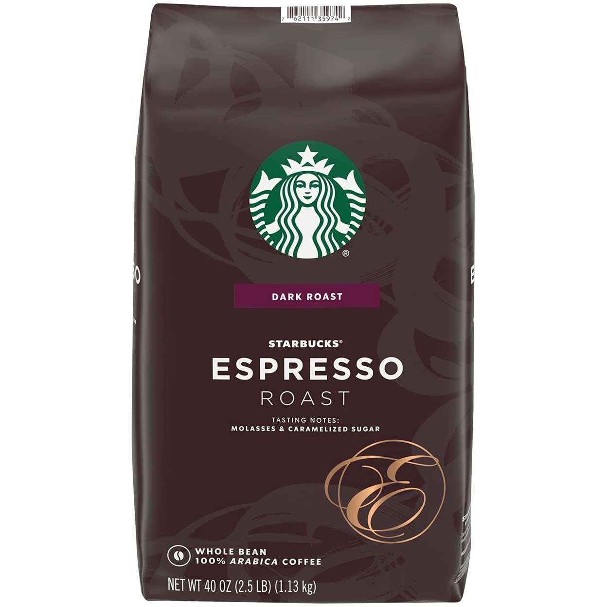 Starbucks Whole Bean Coffee. Espresso Roast Dark (40 oz.)