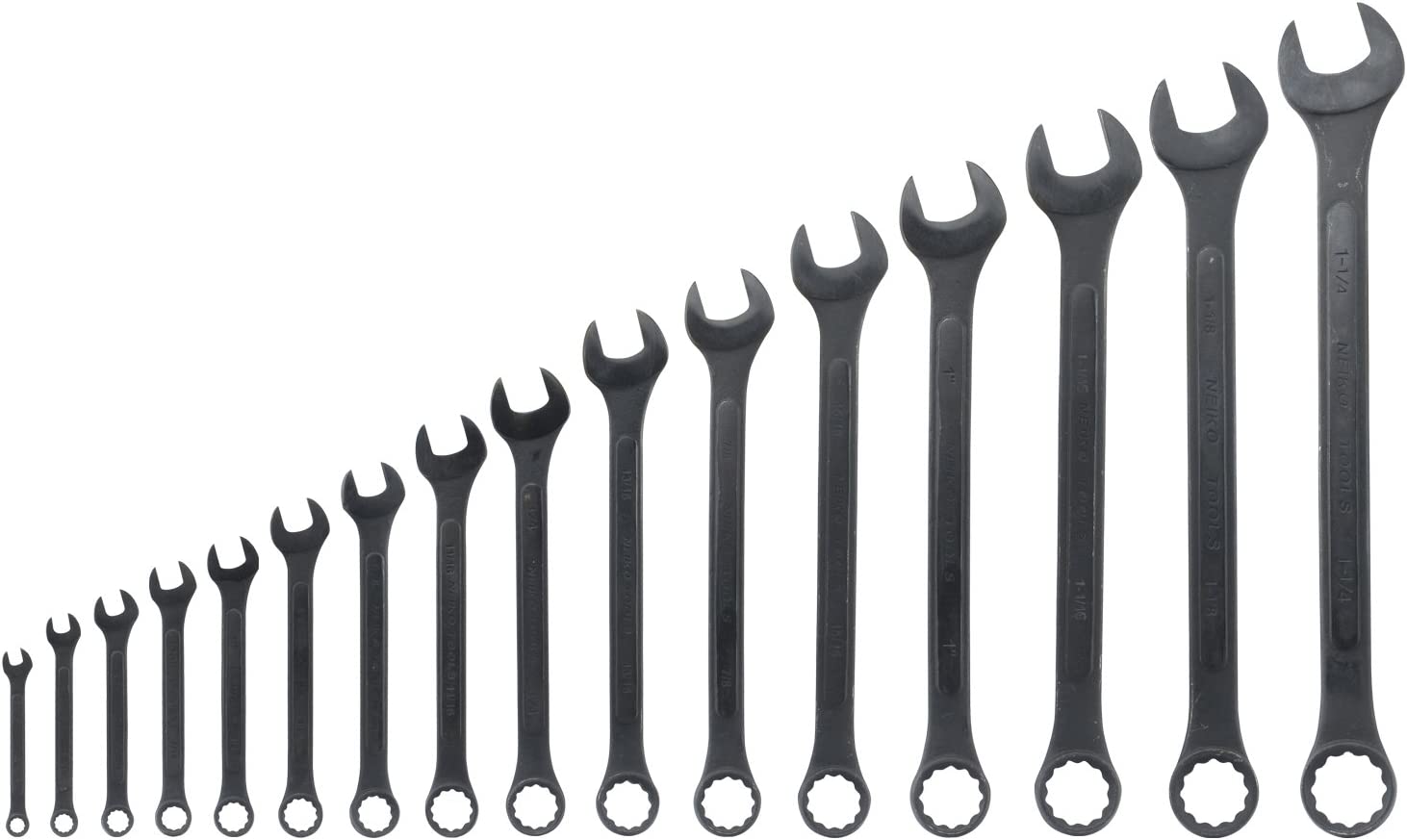 NEIKO 03574A Jumbo Combination Wrench Set | 16 Piece | SAE | 1/4 to 1-1/4 | Raised Panel Construction
