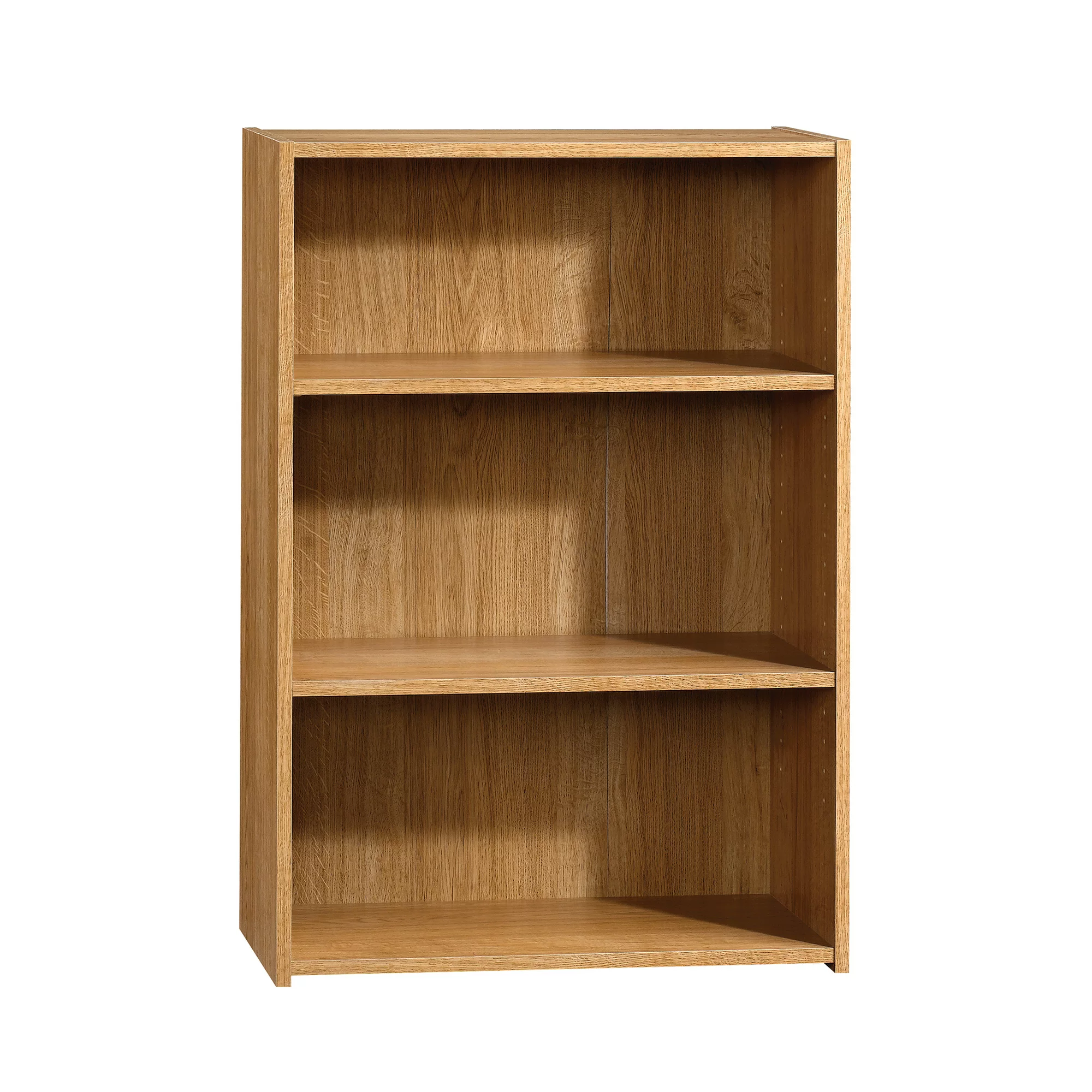 Sauder Beginnings 35″ 3-Shelf Standard Bookcase. Highland Oak Finish