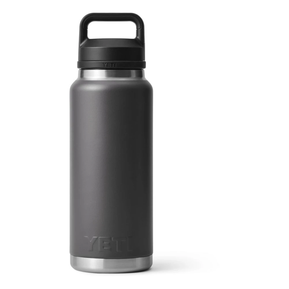 YETI Rambler 36 oz Bottle. Vacuum Insulated. Stainless Steel with Chug Cap. Charcoal