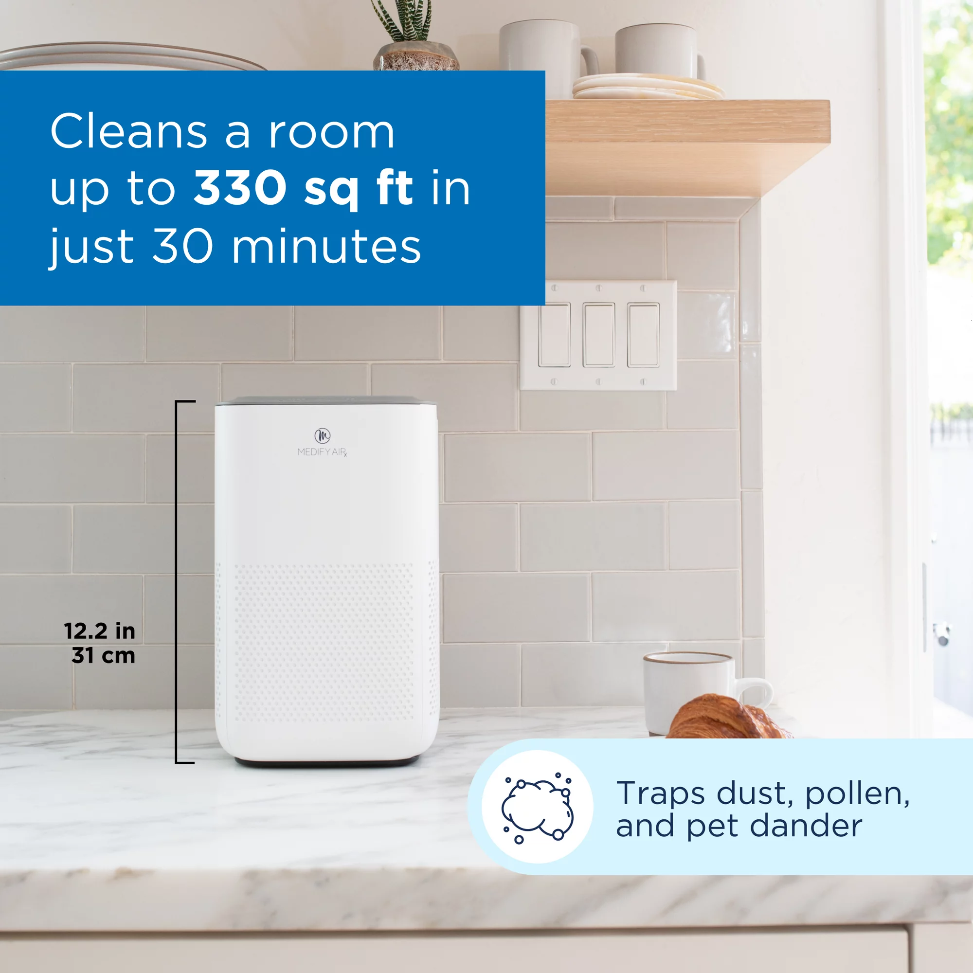 Medify Air MA-15 Air Purifier - H13 HEPA - 99.9% Removal (White. 1-Pack)