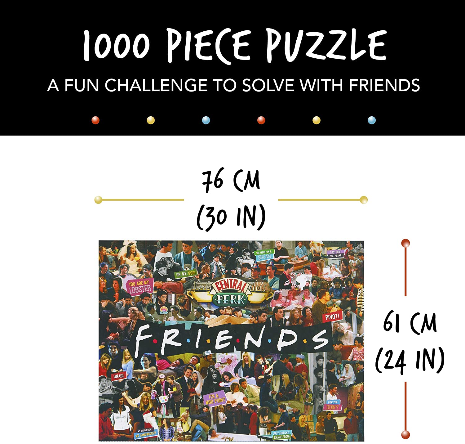 Paladone Friends TV Show Collage Jigsaw Puzzle Puzzle-1000 Pieces