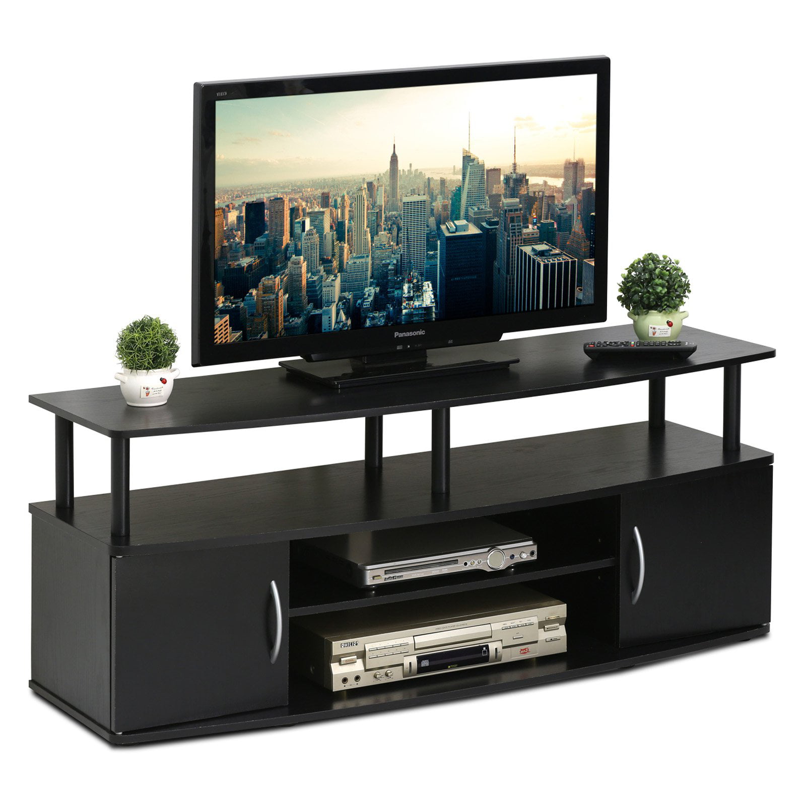 Furinno JAYA Large Entertainment Center Hold up to 55-IN TV. Black